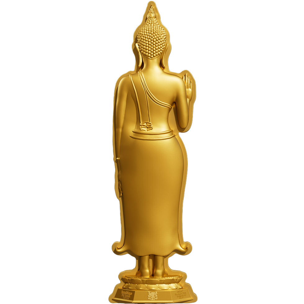 Miniature : Monday Buddha - The Gesture of Making Peace 1oz Silver Coin 5000 Franc Chad 2024