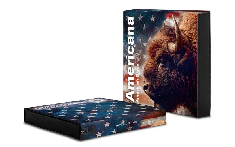 Miniatura: Bison - Americana Series - 2 oz 999.9 Silver Cast Bar