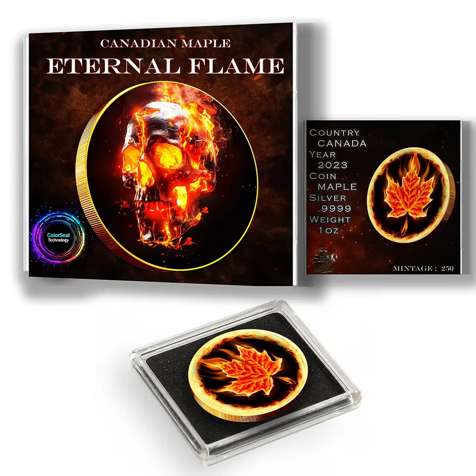 Thumbnail: 2024 Canada Maple 1oz .9999 Silver Coin - The Eternal Flame