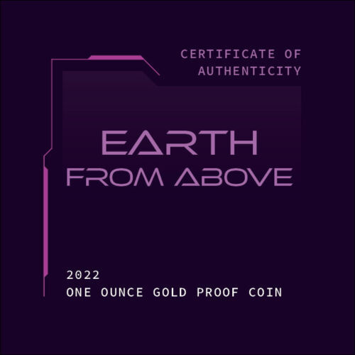 Miniaturbild: EARTH FROM ABOVE 1 Oz Gold Coin 100$ Niue 2022
