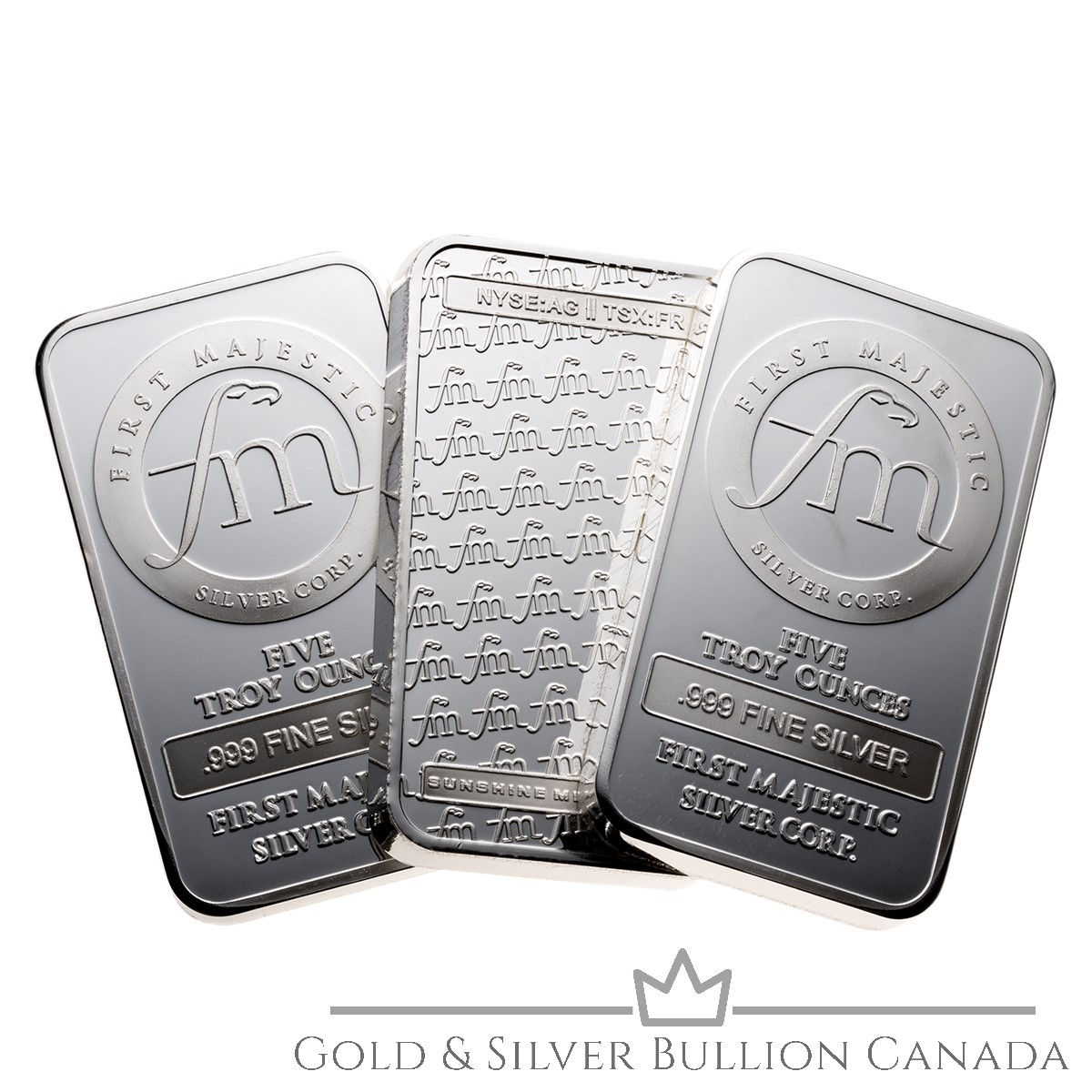 Sztabka Srebrnej Sztabki 5 uncji .999 First Majestic Silver Corp (Kanadyjska)