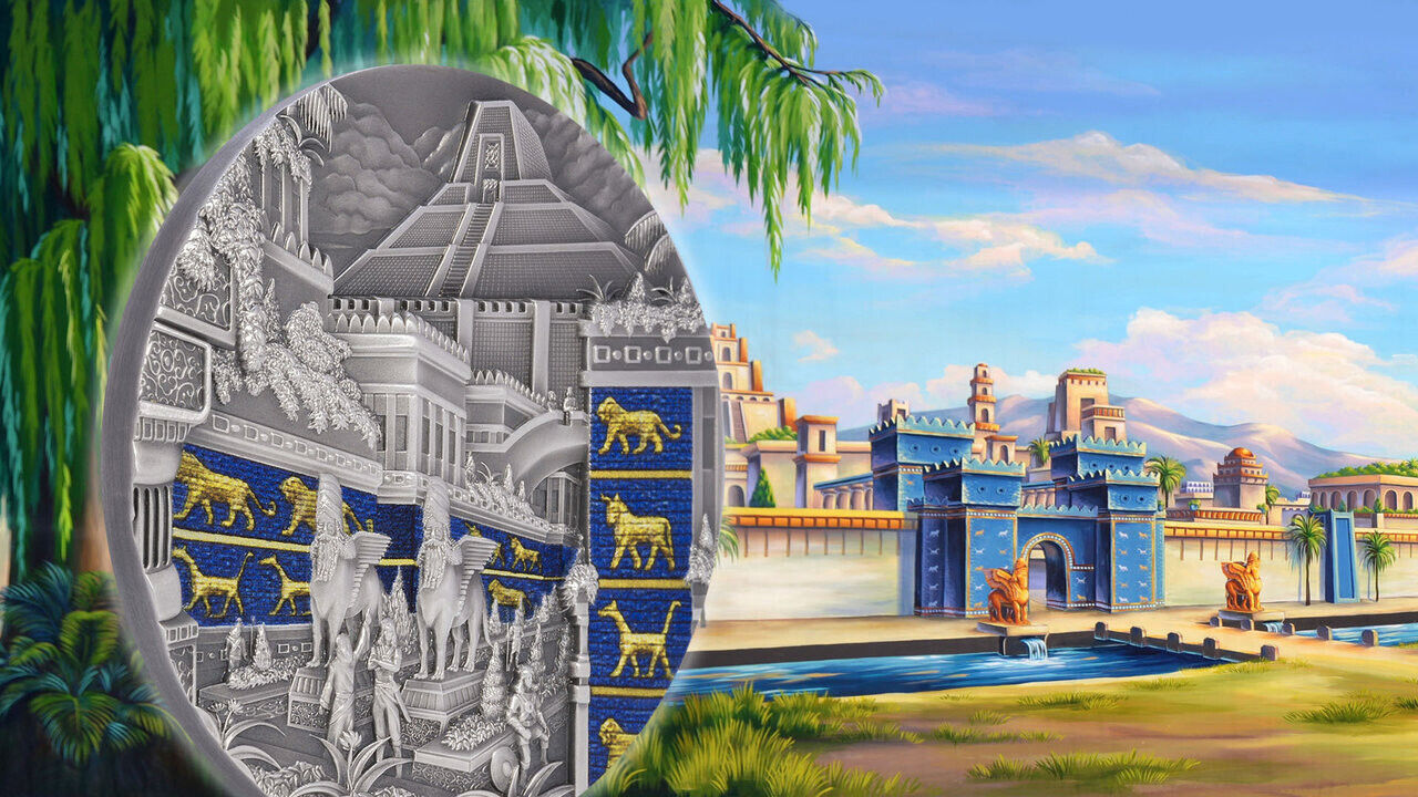 BABYLON – ZAGUBIONE CYWILIZACJE – 2021 $10 2 uncje czystego srebra High Relief Coin – Pala