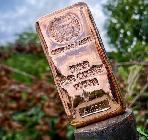 COPPER CAST BARS 1 KG (1000g) Germania Mint | Gold & Silver Canada