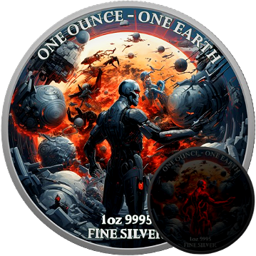 Fiji 2022 1 oz Earth Artificial Intelligence Apocalypse