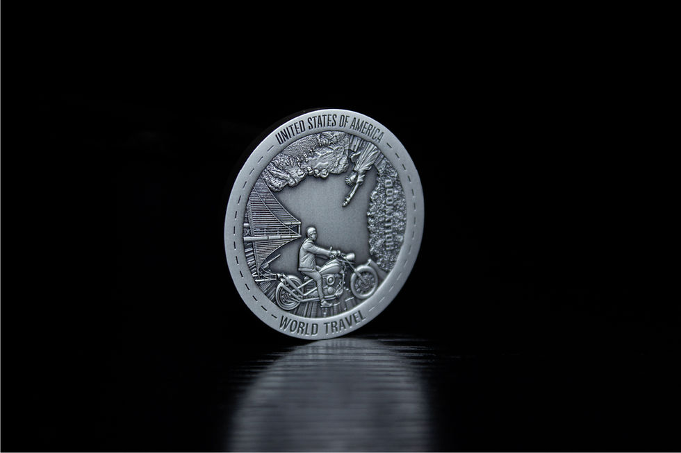 Miniatura: UNITED STATES World Travel 1 Oz Silver Coin 2$ Niue 2024