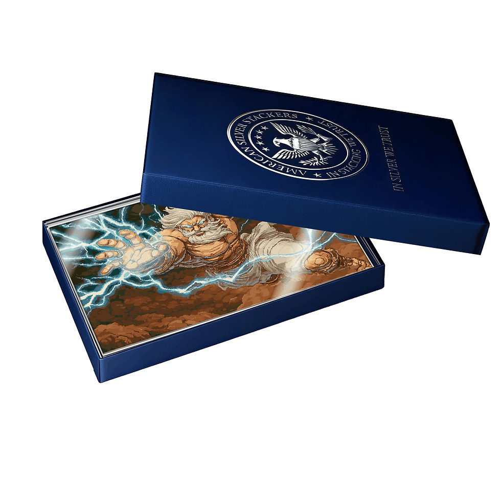 Thumbnail: Pixel Zeus - 10g .999 Silver Foil - 1 Cedis Ghana 2026