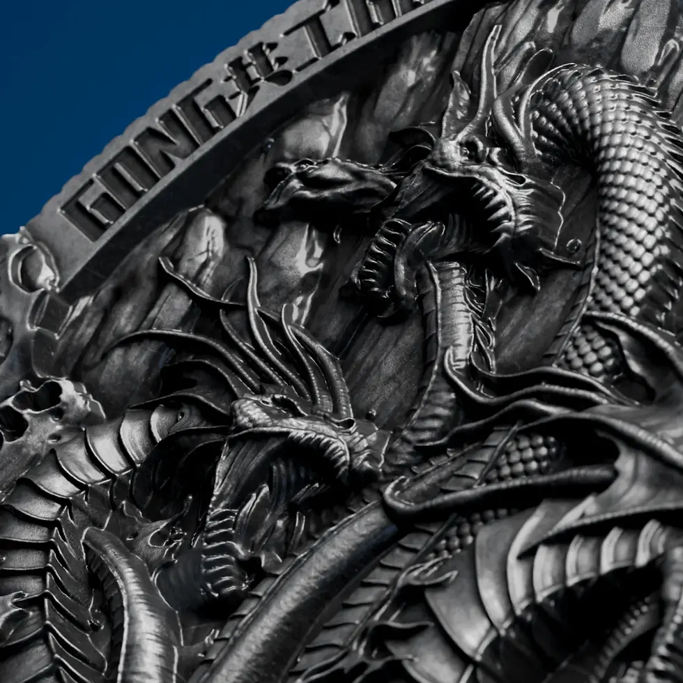 Miniature : Gonggong - God of Water 2 oz High Relief Silver Coin - 10000 Francs Chad 2025