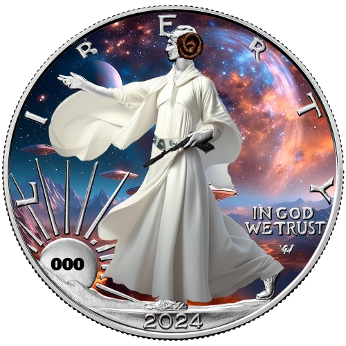 Star Wars Star Princess Edition American Eagle 1 Oz Silver Coin 1$ USA 2024