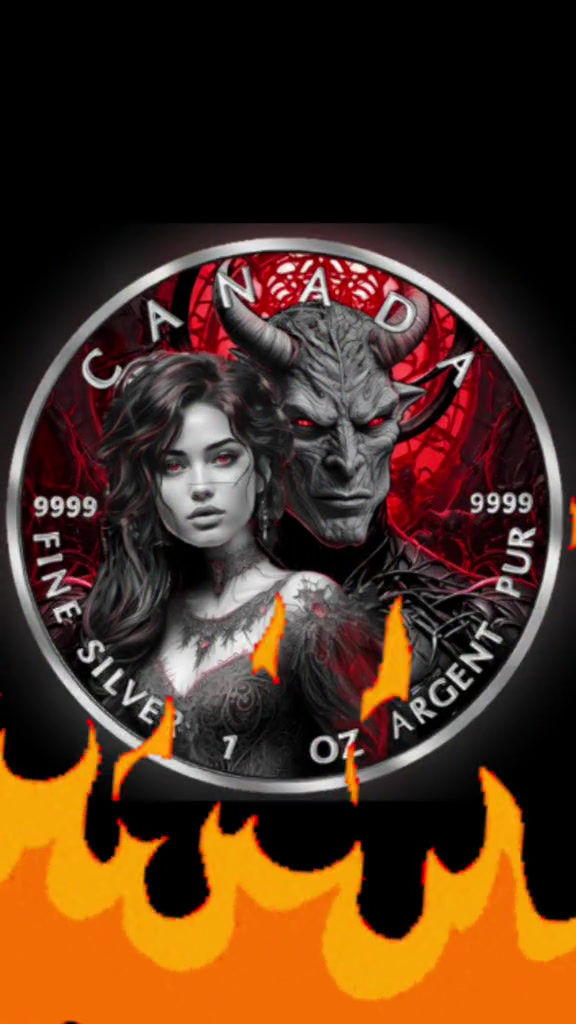 Miniatura: LUCIFER - Devils and Angels series - 1 Oz Silver Coin 5$ Canada 2024