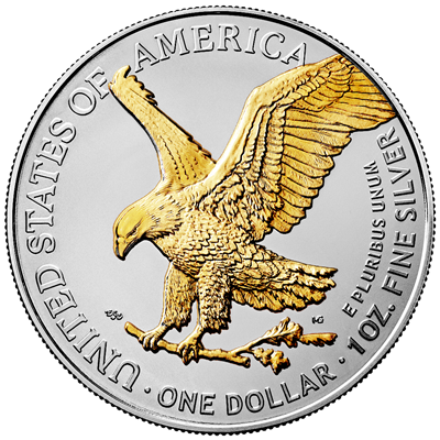 Miniature : Bitcoin Bull Edition - American Eagle 1Oz Silver Coin 1$ USA 2024