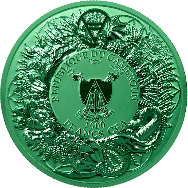 Miniatura: SPACE GREEN DOMOWIK: Slavic Bestiary 2 Oz Silver Coin 1000 Francs Cameroon