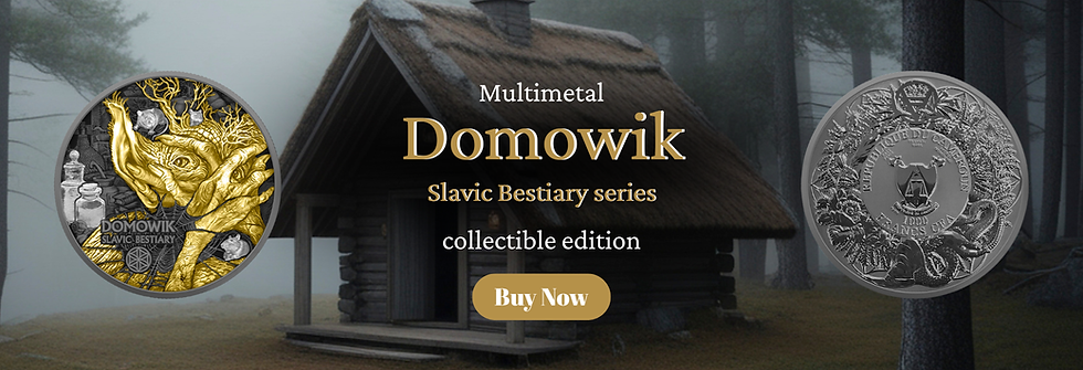 Miniature : DOMOWIK Mutimetal: Slavic Bestiary 2 Oz Silver Coin 1000 Francs Cameroon 2026