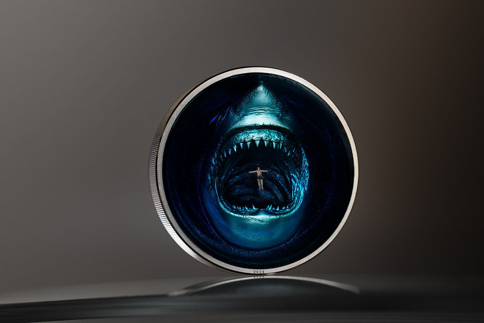 Miniatura: THALASSOPHOBIA Phobias 2 Oz Silver Coin 10$ Palau 2024