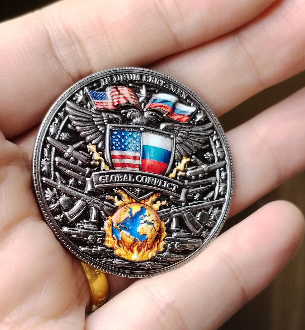 Miniatura: USA vs RUSSIA Trump Putin Global Conflict 1 Oz Copper Round Italy 2026