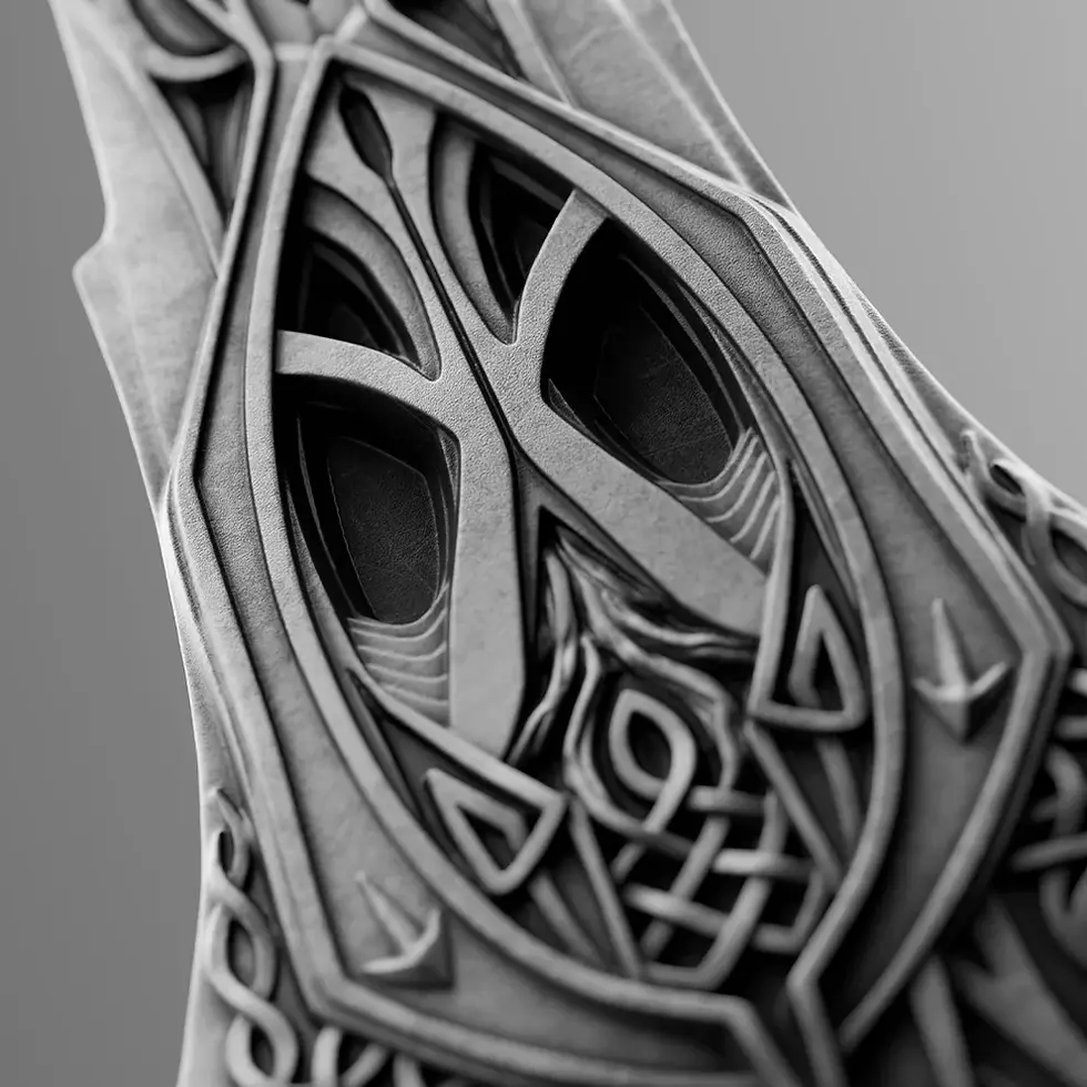 Miniaturbild: 2025 Gungnir (Odin's Spear) 2oz Pure Antiqued Silver Shaped Coin