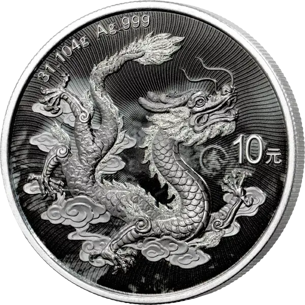 Miniatura: Wu Xing-Dragon 5 x 1oz .999 Silver Coin Set Collection - 10 Yuan China 2025