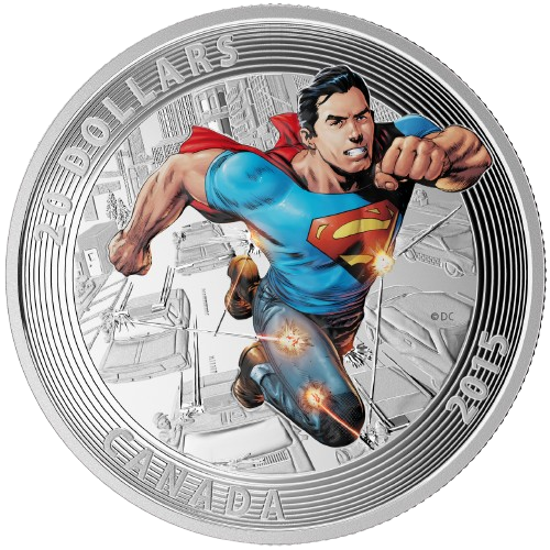 2015 $20 1oz Silver – Iconic Superman – Comic Book Covers: Action Comics #1 2011