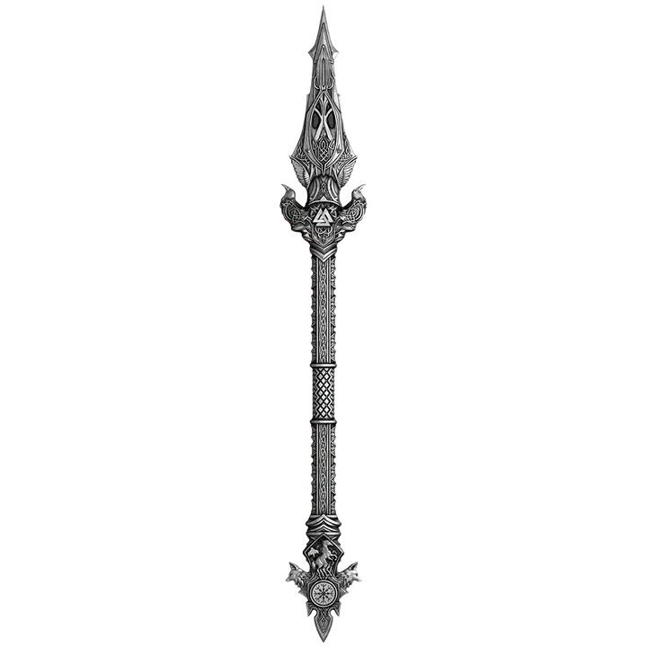Miniaturbild: 2025 Gungnir (Odin's Spear) 2oz Pure Antiqued Silver Shaped Coin