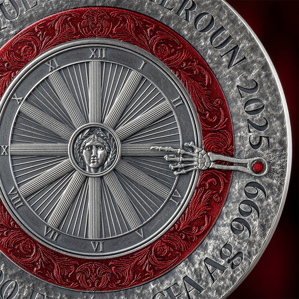 Thumbnail: Si Vis Pacem, Para Bellum 2 oz Antique finish Silver Coin 2000F Cameroon 2025