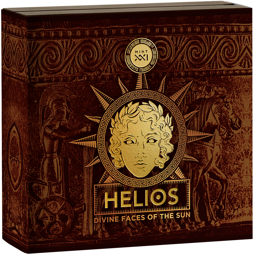 Miniature : HELIOS Divine Faces of the Sun 3 Oz Silver Coin 5$ Niue 2022