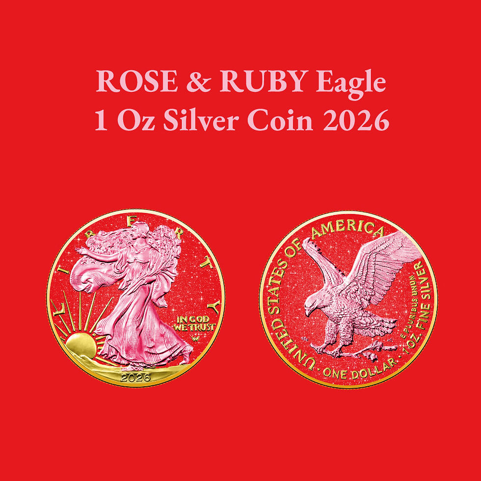 Miniatura: ROSE & RUBY Precious Collection - 1oz .999 Silver Coin - 1$ USA 2026