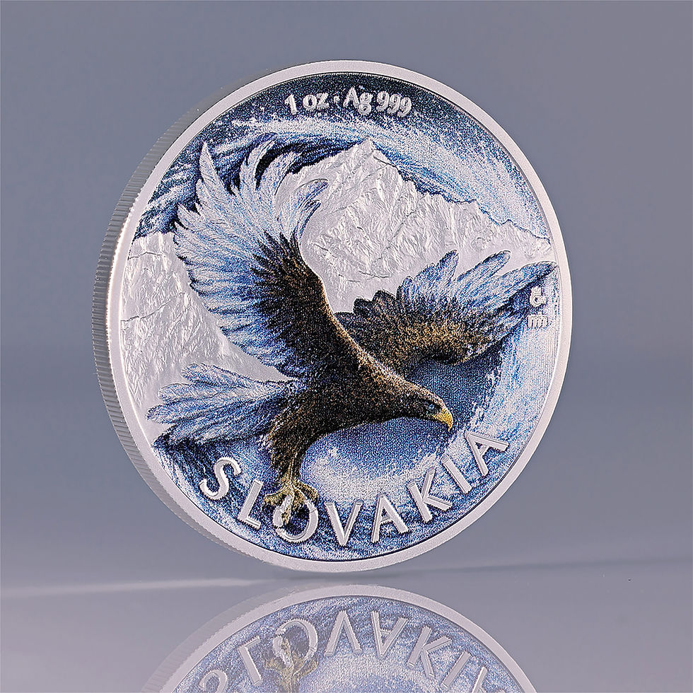 Miniatura: SLOVAK EAGLE Four Elements Official Edition 1 Oz Silver Coin 2$ Niue 2026