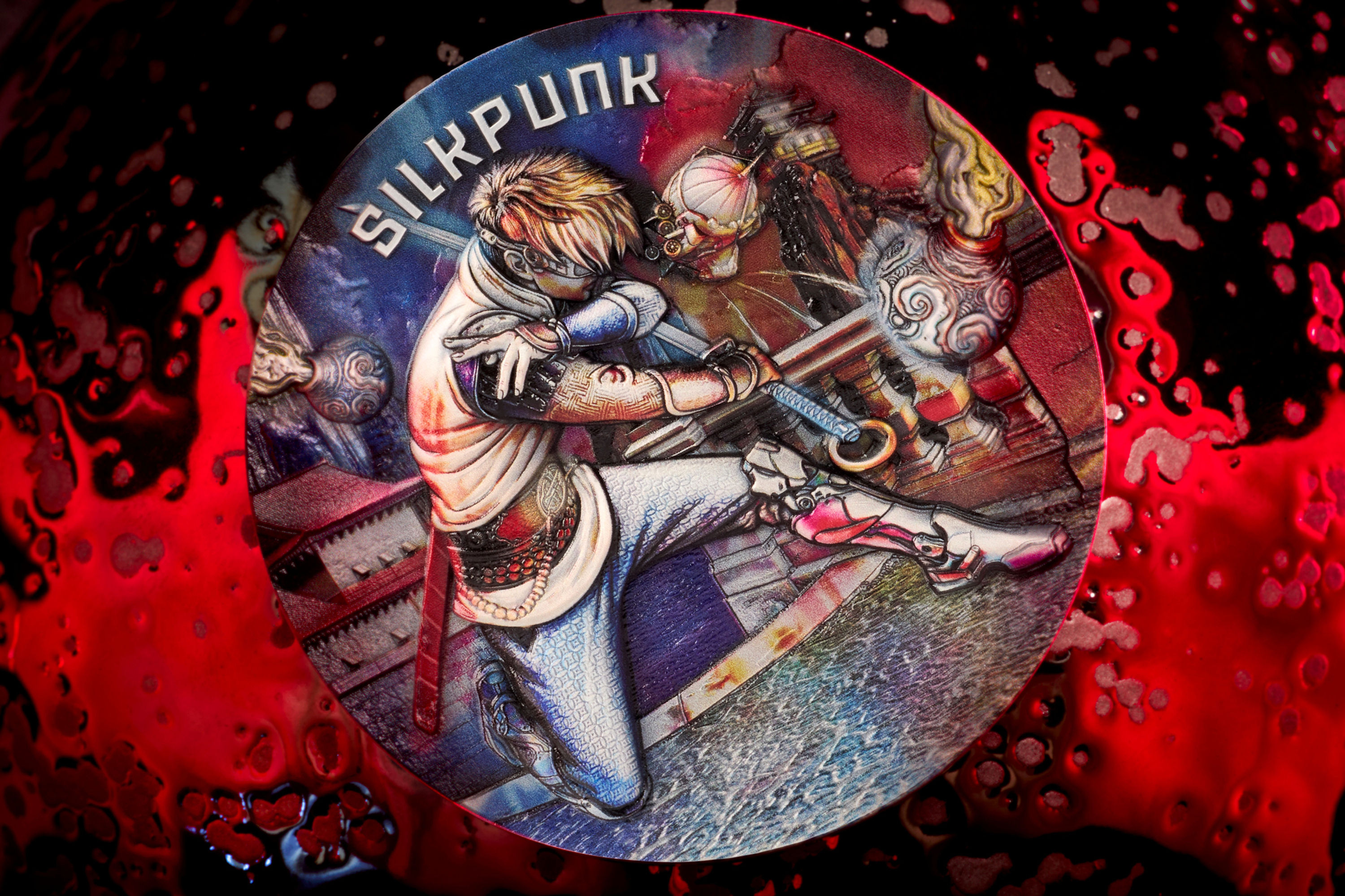 Silkpunk - The Punk Universe - 200g .999 Silver High Relief 15$ Niue 2025