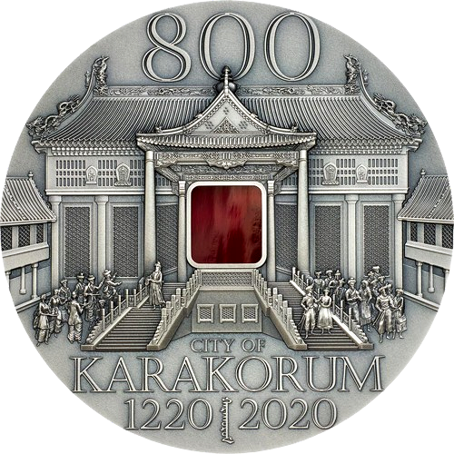 2020 Mongolia 2 Ounce Karakorum 800th Anniversary High Relief Silver Coin
