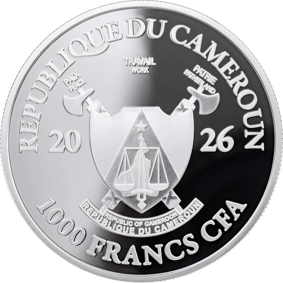 Miniature : Cappuccino Heart: Food & Drinks - 1oz .999 Silver Coin - 1000Franc Cameroon 2026