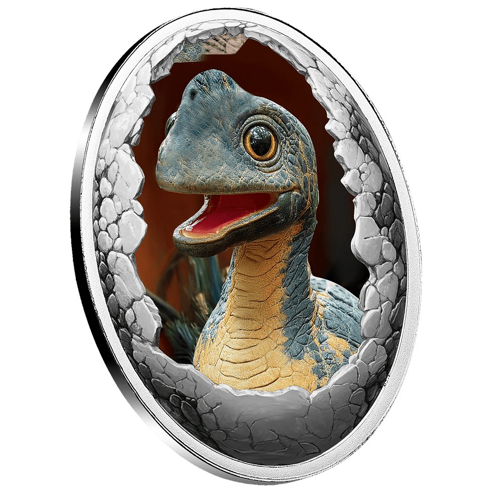Miniature : DINOSAURIA: BRACHIOSAURUS 15.56 Gram Silver Coin 500 Francs CFA Cameroon 2025