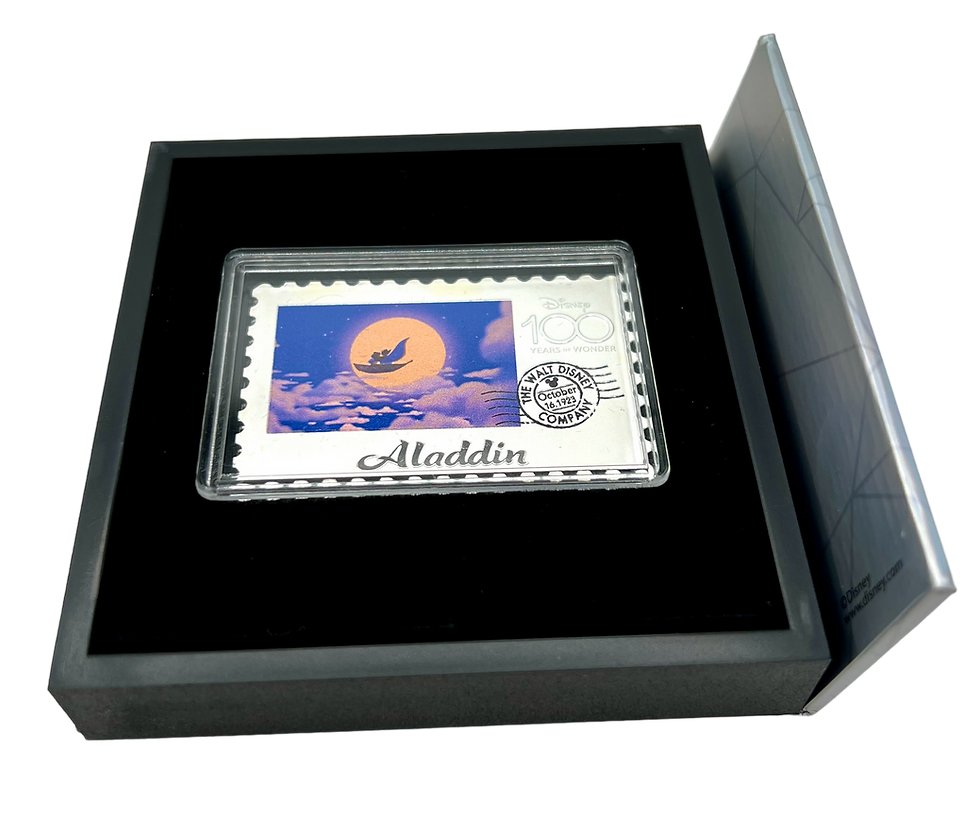 Miniatura: Disney 100th Anniversary Stamp Aladdin 1 oz Silver Coin 2$ Niue 2023