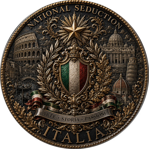 ITALIA Seduction: National Beauties 1 Oz .999 Copper Round Italy