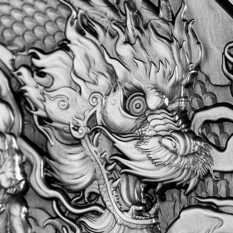 Miniaturbild: Chinese Dragon & Rabbit 2 Oz Silver Coin Tokelau 2023
