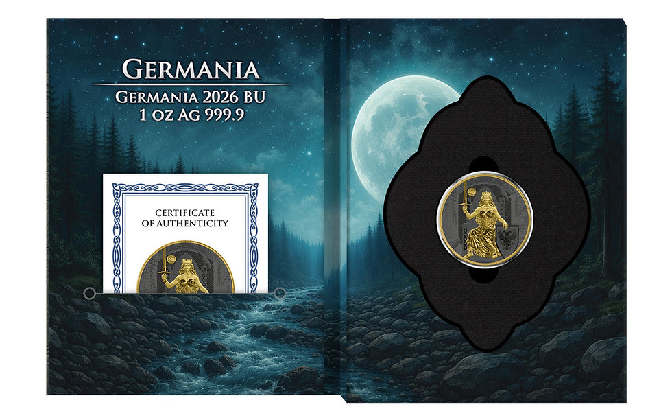 Thumbnail: GERMANIA ANA EDITION Yellow Gold Ruthenium - 1 Oz Silver - 5 Mark Germania 2026
