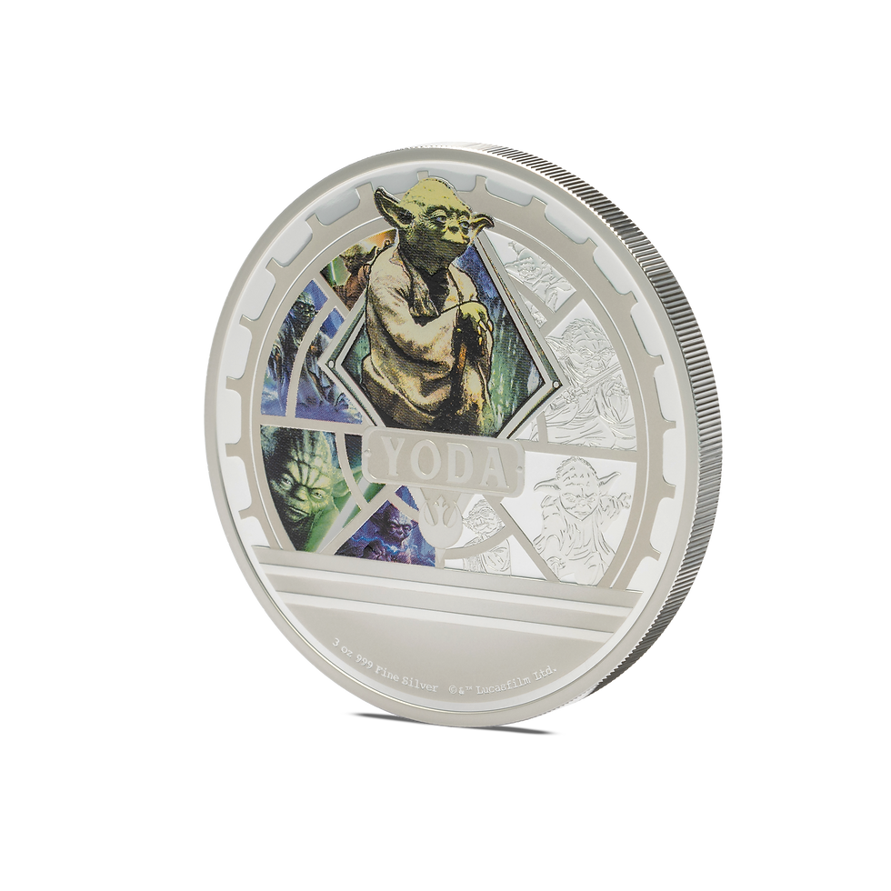 Miniatura: Star Wars: Yoda 3oz .999 Silver Coin $10 Niue 2025