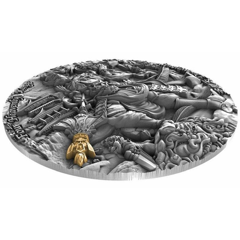 Miniature : Niue 2019 Four Heavenly Kings  Duowentian  $5 silver coin 2 oz silver