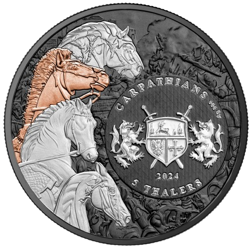 Miniatura: 2024 Four Horsemen of the Apocalypse Red Horse – Ennobling Bullion 1 oz Silver