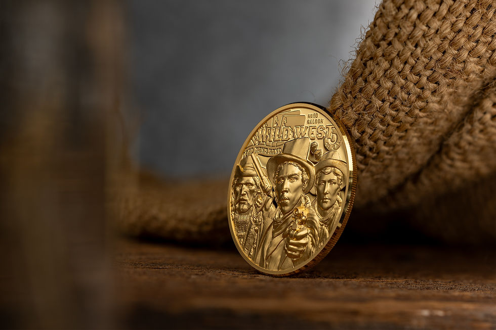 Miniatura: WILD WEST Legends 1oz  999.9 Gold Coin 250$ Cook Islands 2024