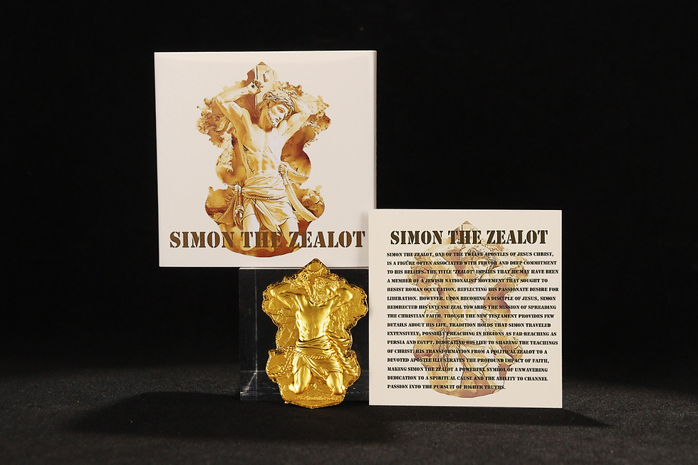 Miniaturbild: St. Simon: 12 Apostles Series Gold Glided 2 oz Silver Coin 2000F Cameroo
