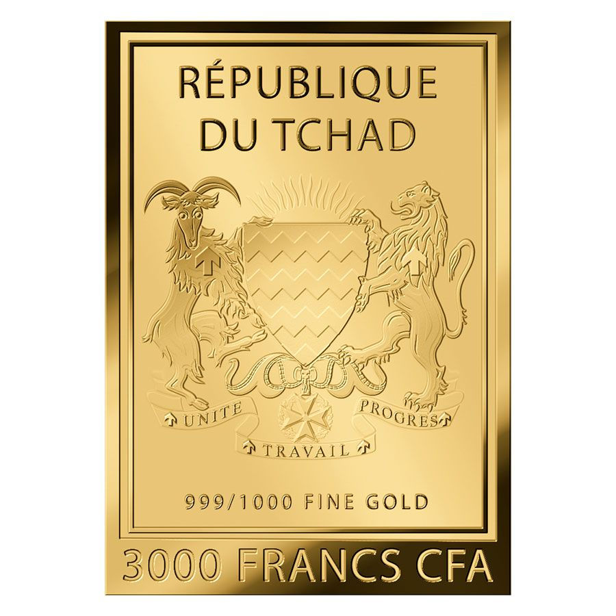 Miniaturbild: 1/1000 oz 999 Fine Gold 3000 CFA Francs Chad Pharaohs Series – Ramesses II Coin