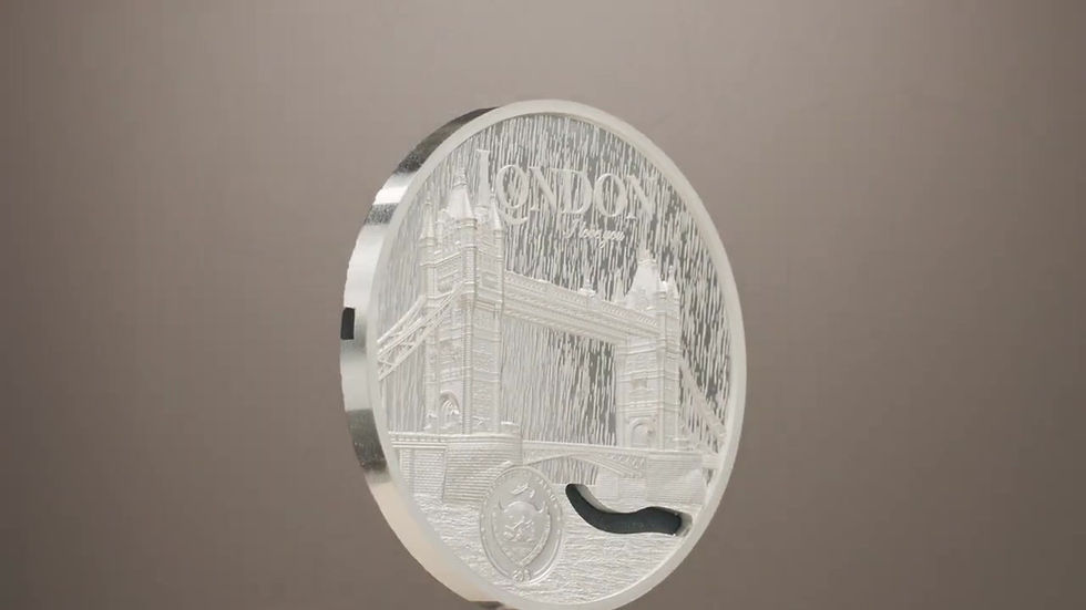 Miniatura: LONDYN Tiffany Art Metropolis 3 Oz Srebrna Moneta 20 $ Palau 2023