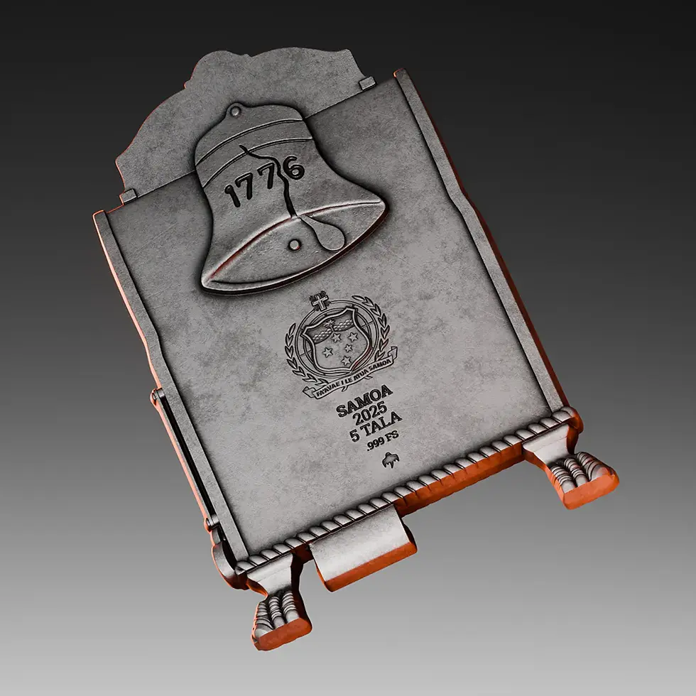 Miniaturbild: Liberty Bell Slot Machine - 2 oz .999 Silver Coin - 5 Tala Samoa 2025