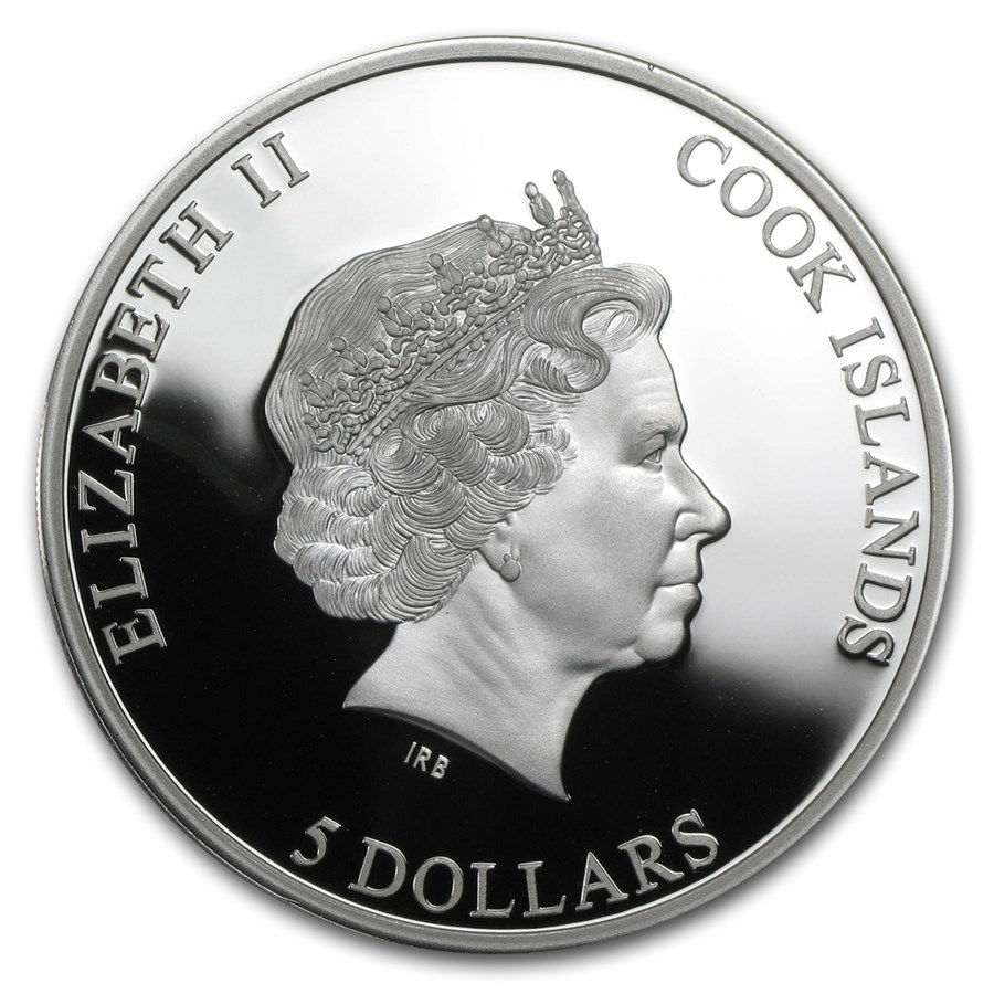 Miniature : Anders Celsius - 1oz .999 Silver Coin - $5 Cook Islands 2014
