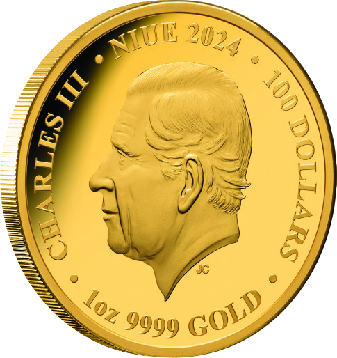 Miniatura: Electric Sky Proof 1 oz 999.9 Gold Coin $100 Niue 2024