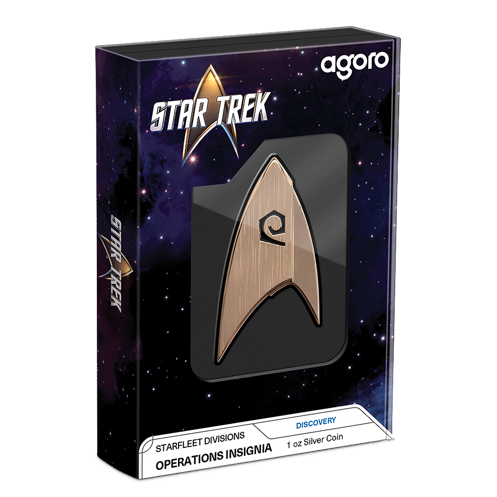 Miniatura: Star Trek Starfleet Divisions – Operations Insignia Coin 1oz Silver Coin $2 Niue