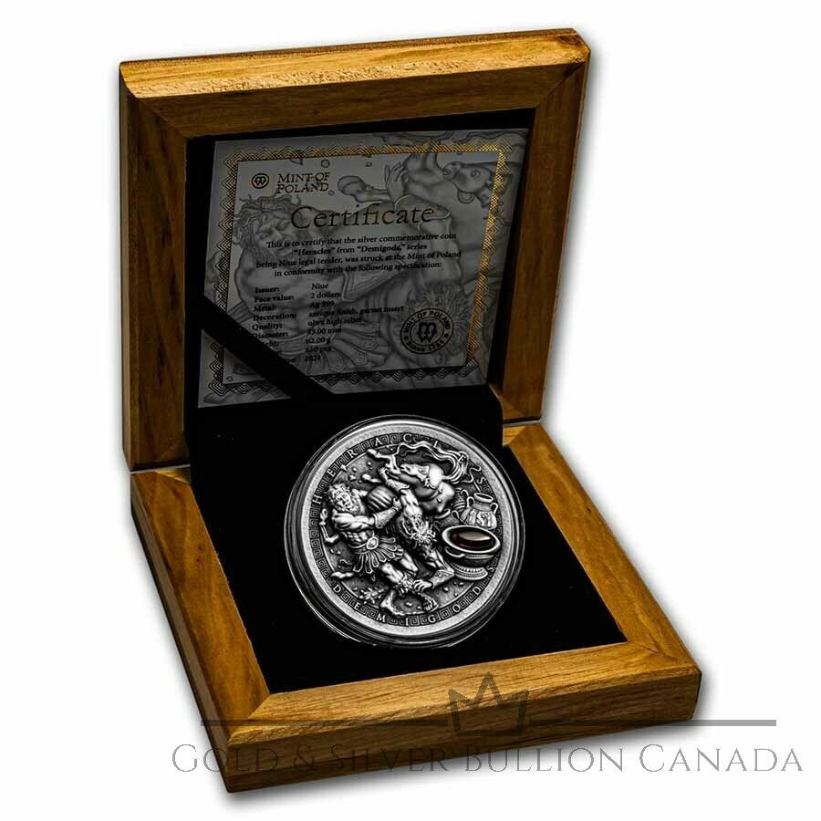 Miniaturbild: HERAKLES&nbsp; "DEMIGODS Serie" 2 oz Hochrelief Silbermünze $2 Niue Island 2021