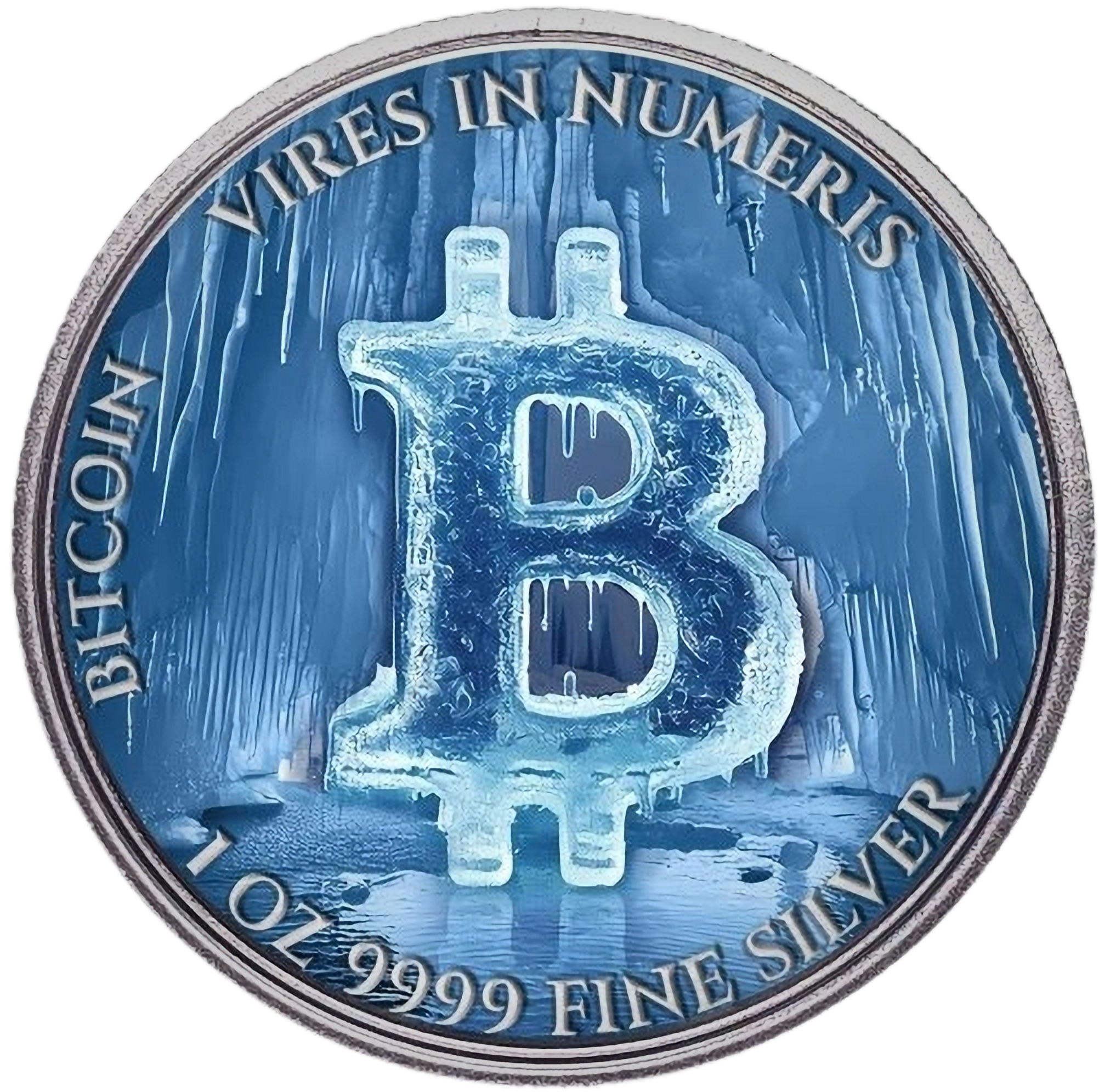 FROZEN BITCOIN 1 Oz Silver Coin 2$ Niue 2024