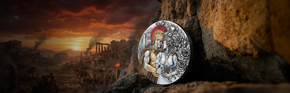 Miniature : Ares & Aphrodite 2oz .999 Silver Coin with Diamond 2000 Francs CFA cameroon 2026