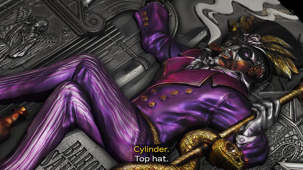 Miniatura: Baron Samedi - 2oz .999 High Relief silver coin - 2000 Francs CFA Cameroon 2025