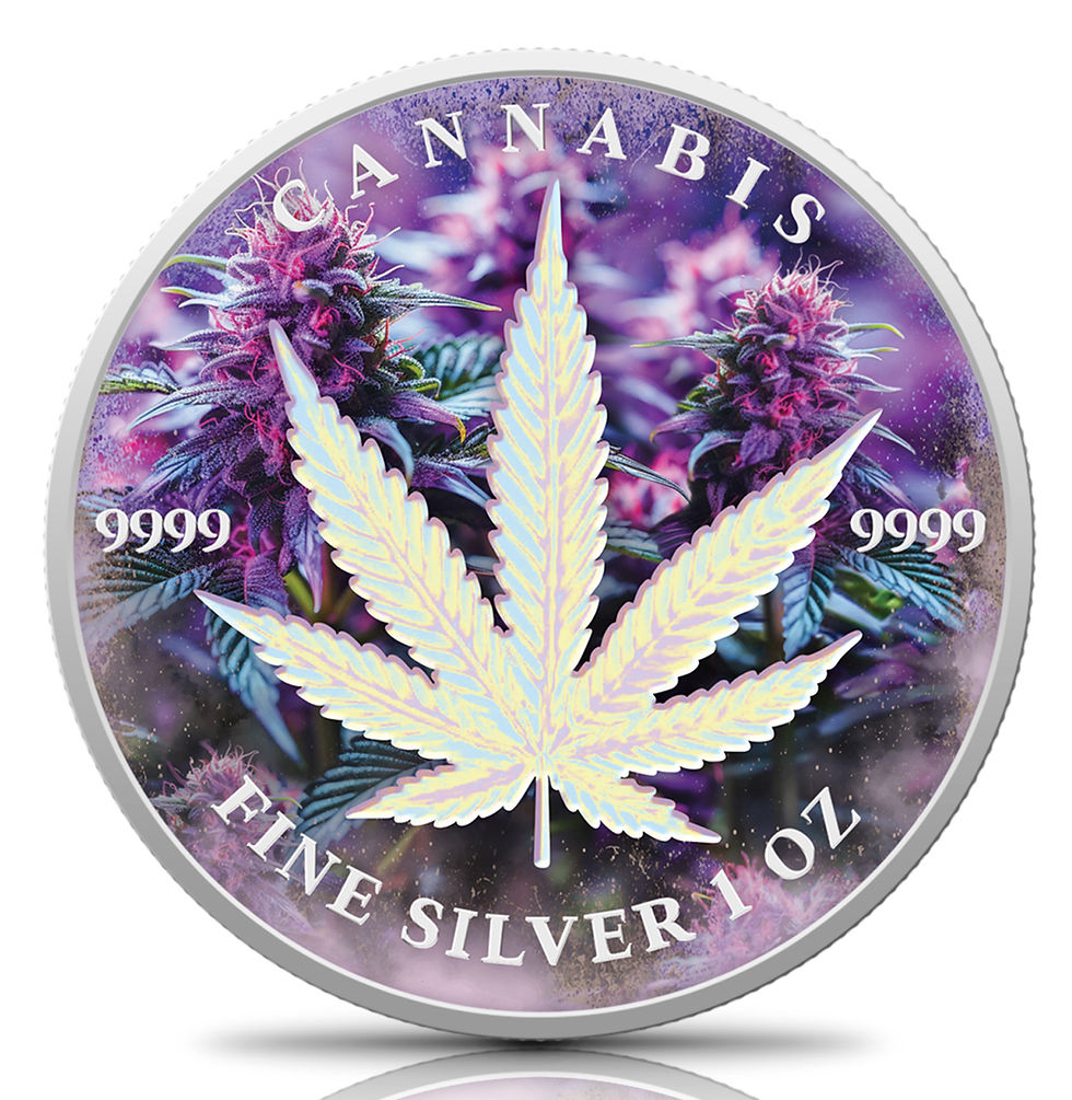 Miniatura: 2024 Chad Cannabis Purple Haze Edition 1 oz Silver Coin